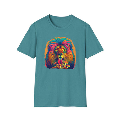 Lion Lick, Mushroom tee, Unisex T-Shirt - Psychonaut Swag