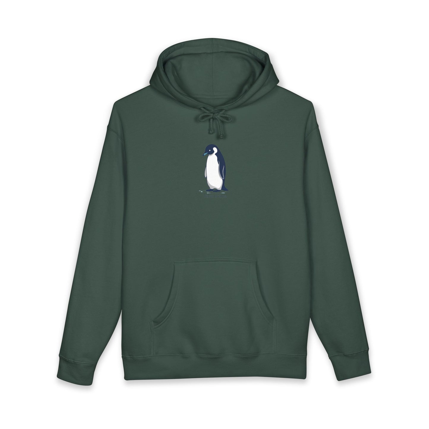 Penguin Chill vibes, Sketch Hoodie — Minimal Penguin Illustration Sweatshirt
