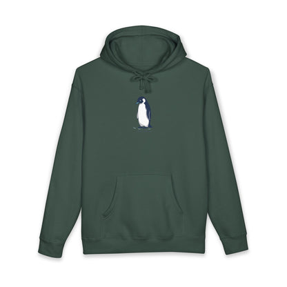 Penguin Chill vibes, Sketch Hoodie — Minimal Penguin Illustration Sweatshirt