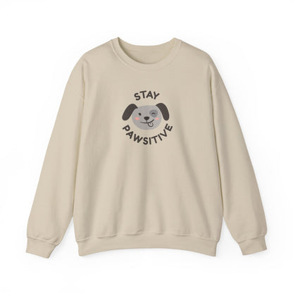 Stay Pawsitive Unisex Heavy Blend™ Crewneck Sweatshirt - Psychonaut Swag
