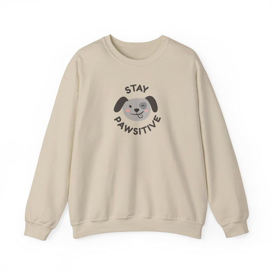 Stay Pawsitive Unisex Heavy Blend™ Crewneck Sweatshirt - Psychonaut Swag
