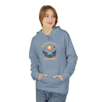 Consciousness Preservation Hoodie — "Preserve the Light of Consciousness" Graphic Hoodie