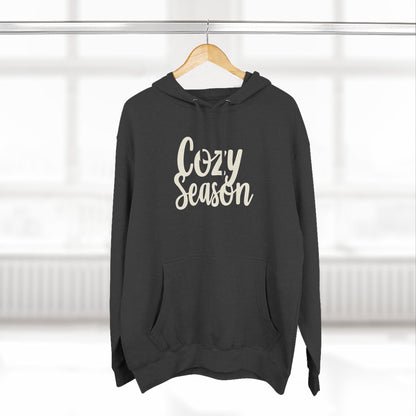 Cozy Season Hoodie — Soft Fleece Pullover with Script Graphic
