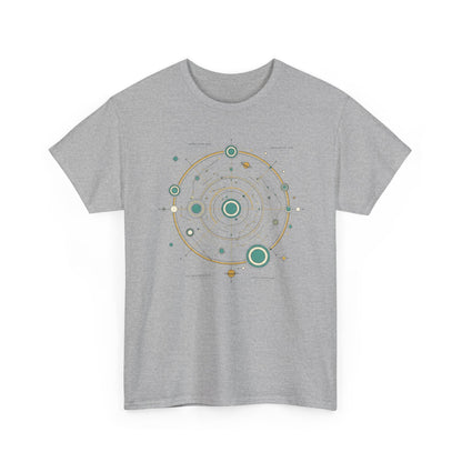 Solar System Minimalist T‑Shirt — Celestial Orbit Graphic Tee
