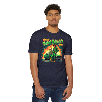 Saint Patrick's Day T-Shirt — "Happy Saint Patrick's Day" Retro Leprechaun Design
