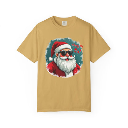 Santa Sunglasses T-Shirt — "Merry Ho Ho!" Cool Retro Christmas Tee