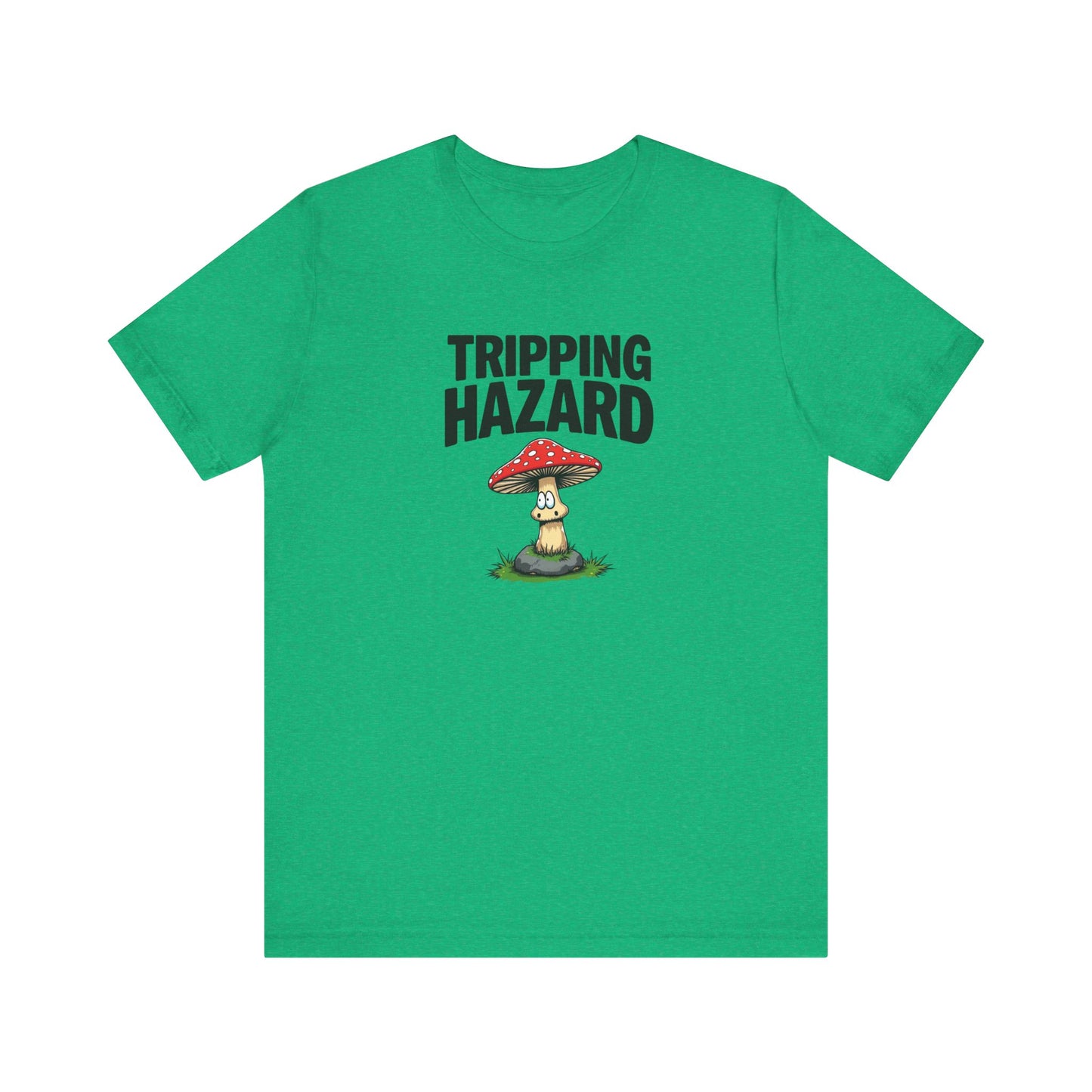 Tripping Hazard Mushroom Tee, Unisex Short Sleeve Shirt, Nature Lover Gift, Funny Graphic Shirt, Eco-Friendly Apparel, Mushroom [...] - Psychonaut Swag