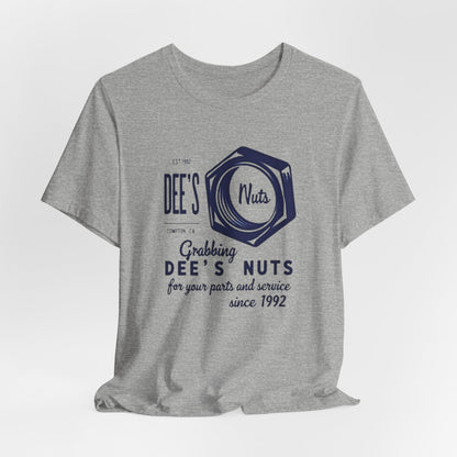 Retro Gas Station Tee — Dee's Nuts Coffee Logo T-Shirt