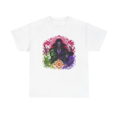 Mystic Vampire Trio T-Shirt — Gothic Rainbow Horror Art Tee