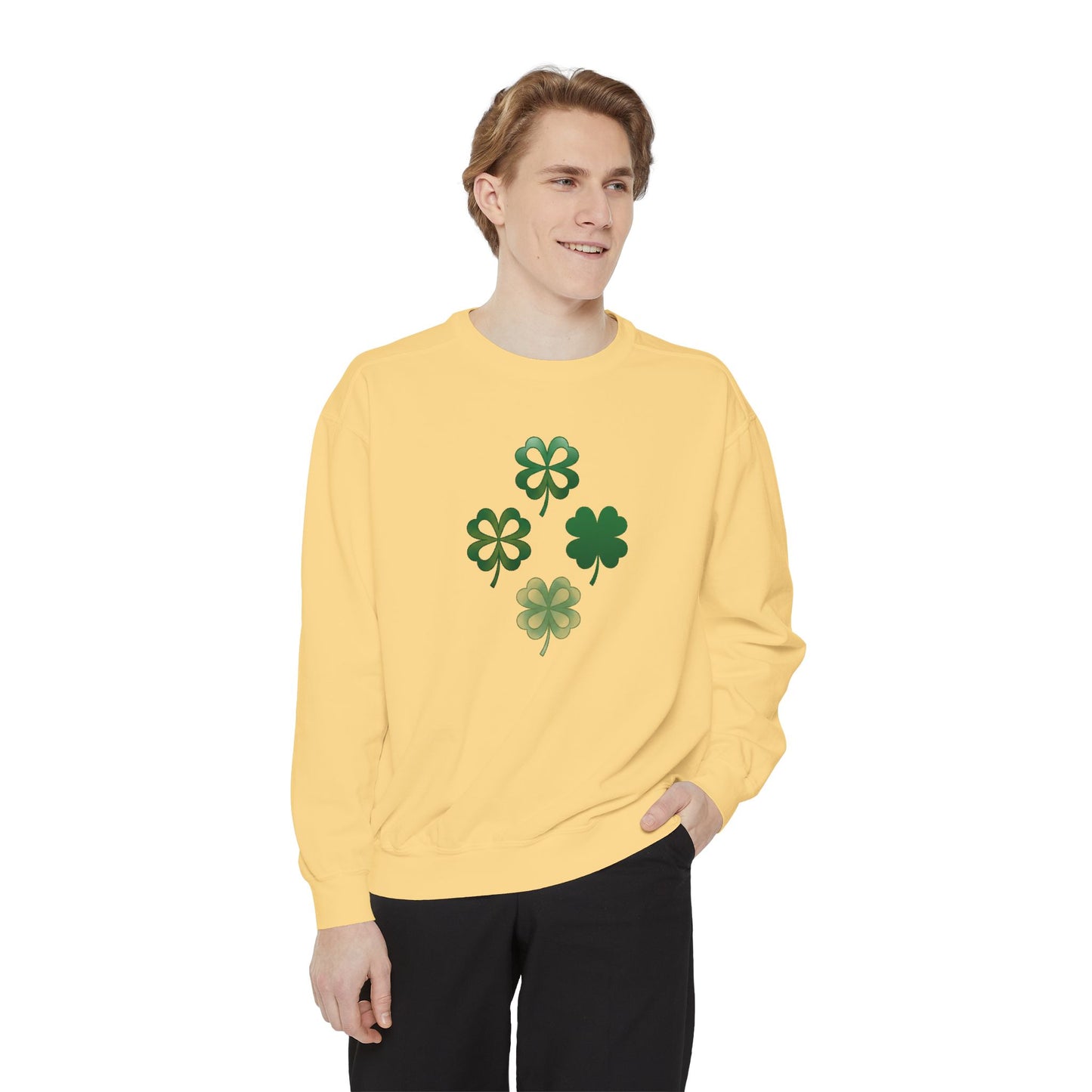 Clovers Unisex Garment-Dyed Sweatshirt