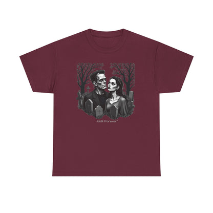 Gothic 'Until Forever' Couple Tee — Anniversary Season Graphic T-Shirt