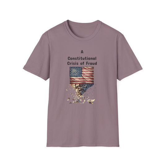 Constitutional Crisis of Fraud, Unisex Softstyle T-Shirt - Psychonaut Swag