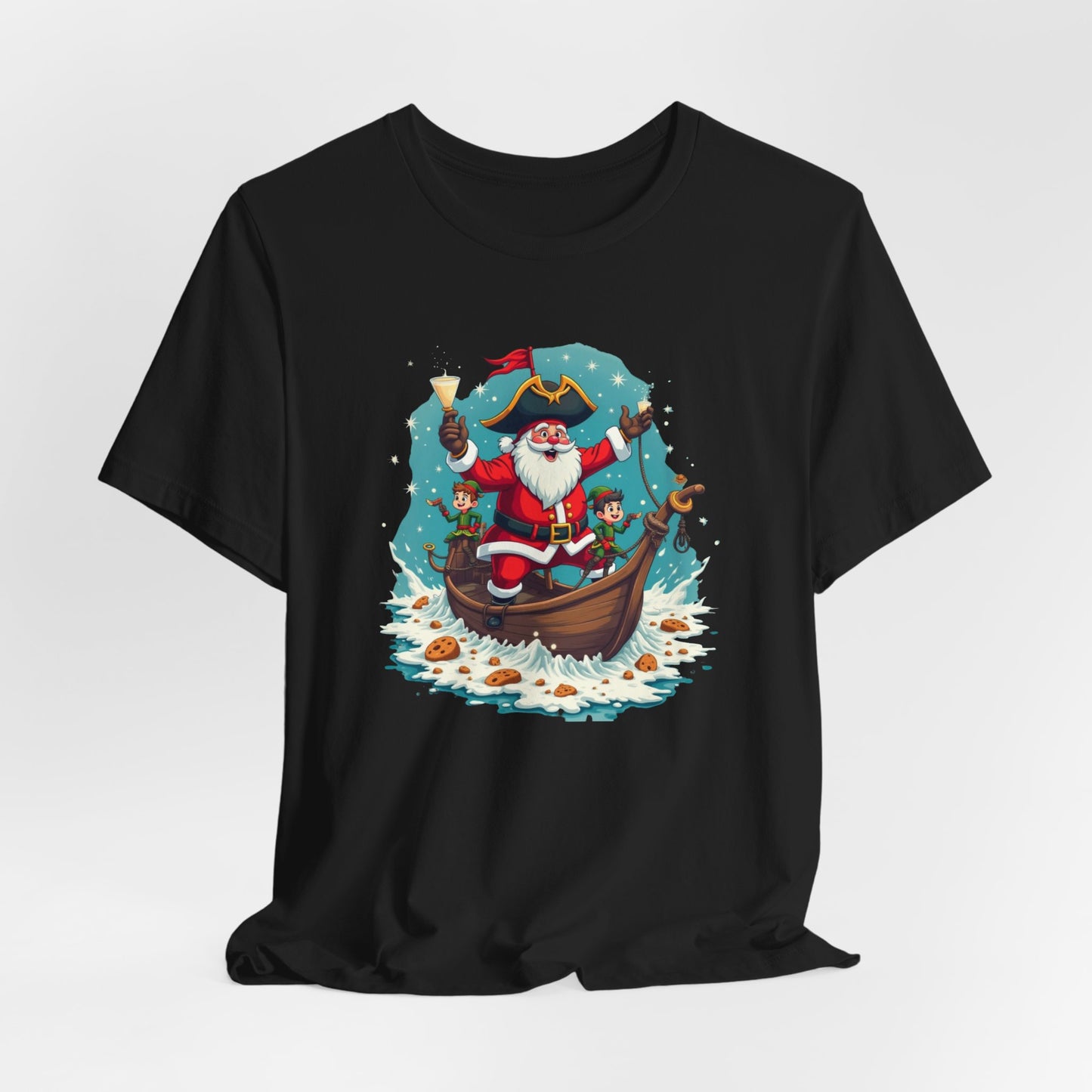 Santa in Gondola Christmas Tee