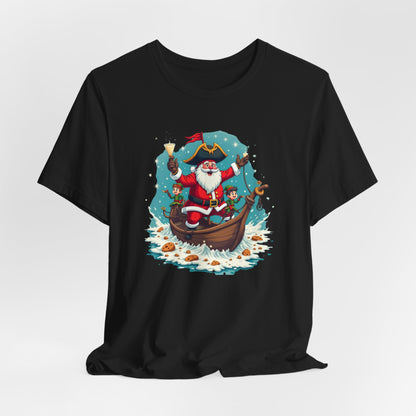 Santa in Gondola Christmas Tee