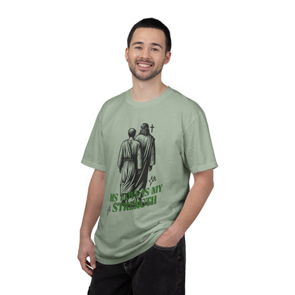 Christian T-Shirt — "His Love Is My Strength" Graphic Tee