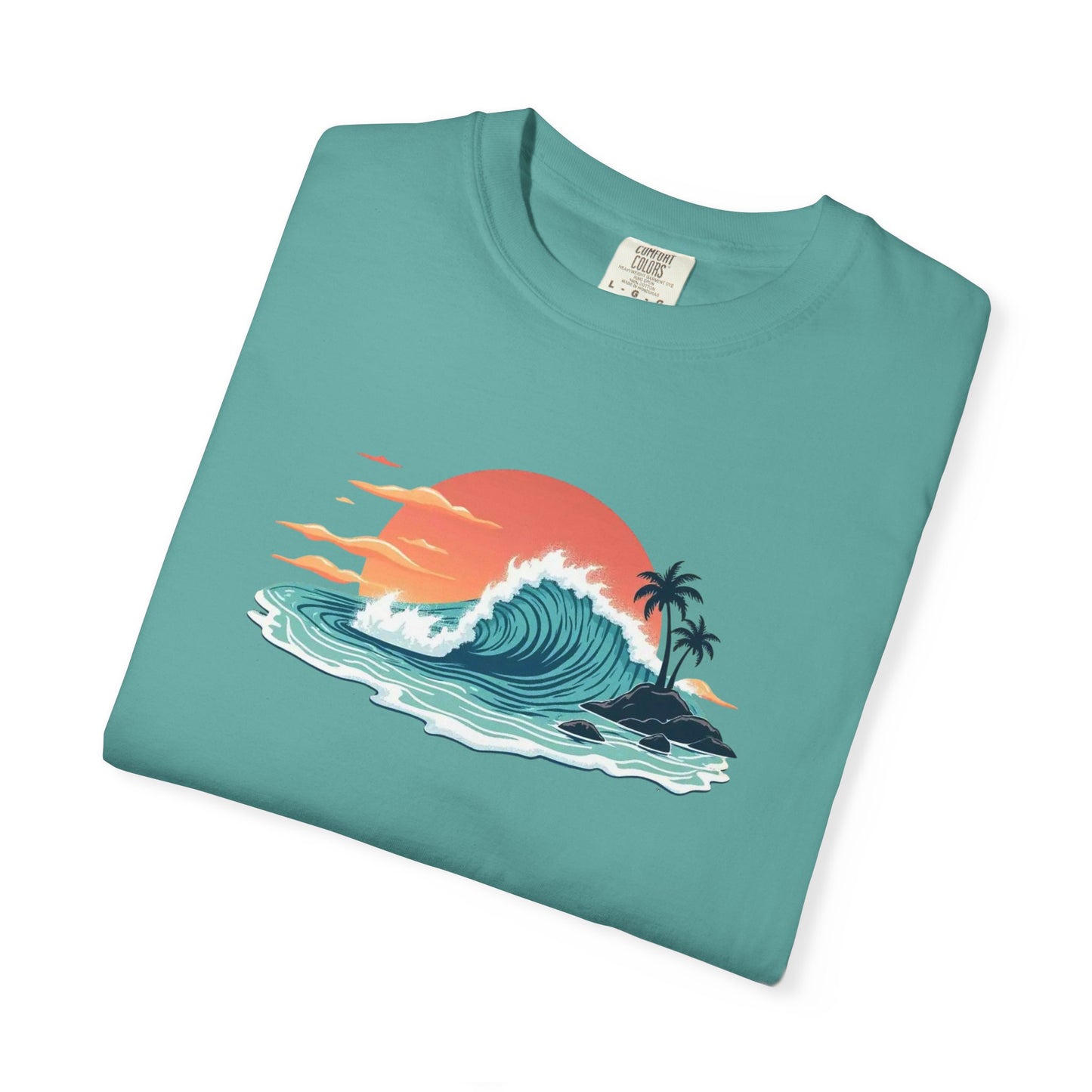 Sunset Surf Graphic T-Shirt — Tropical Wave Island Tee