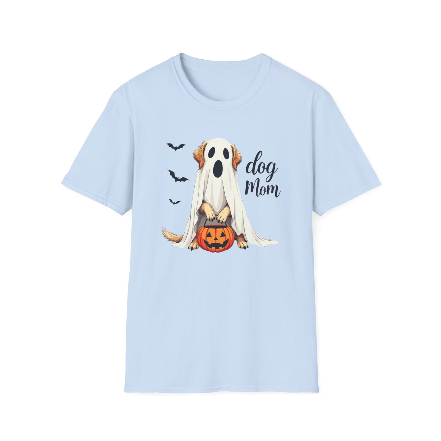 Dog Mom Halloween T‑Shirt — Cute Ghost Pup Pumpkin Tee
