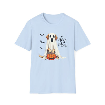 Dog Mom Halloween T‑Shirt — Cute Ghost Pup Pumpkin Tee