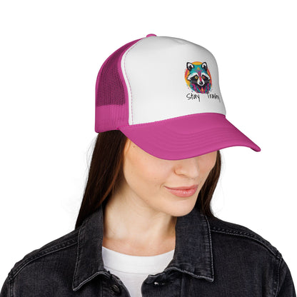 Stay Trashy Racoon, Snapback Trucker Caps