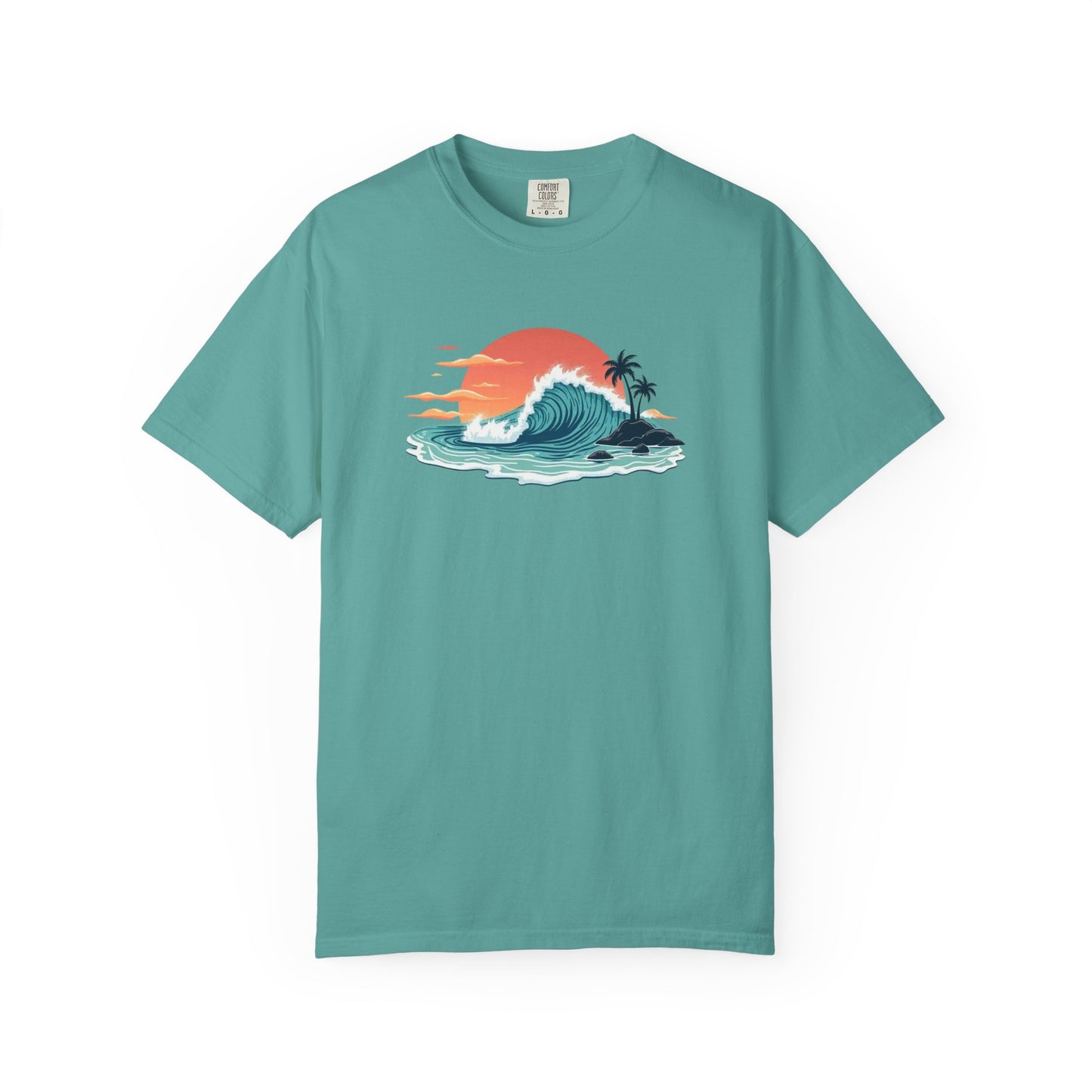 Sunset Surf Graphic T-Shirt — Tropical Wave Island Tee