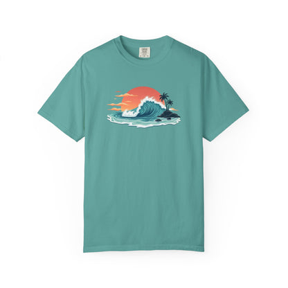 Sunset Surf Graphic T-Shirt — Tropical Wave Island Tee