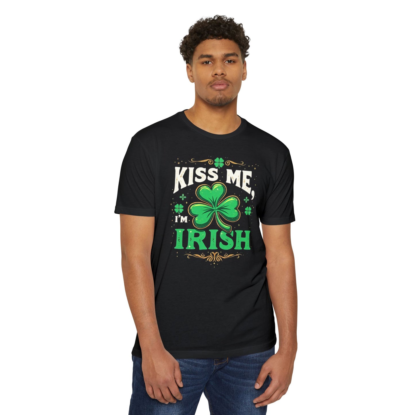 Kiss Me I’m Irish, Unisex CVC Jersey T-shirt