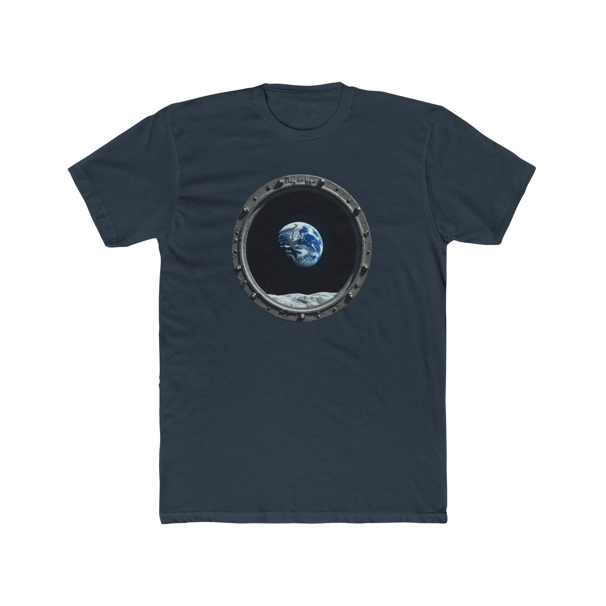Earth view, Space-Inspired Unisex Cotton Crew Tee, Perfect for Astronaut Lovers, Casual Wear, Gift for Space Enthusiasts, Earth Day Celebration, [...] - Psychonaut Swag