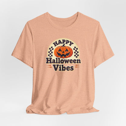 Happy Halloween Vibes Tee — Retro Pumpkin Halloween T-Shirt