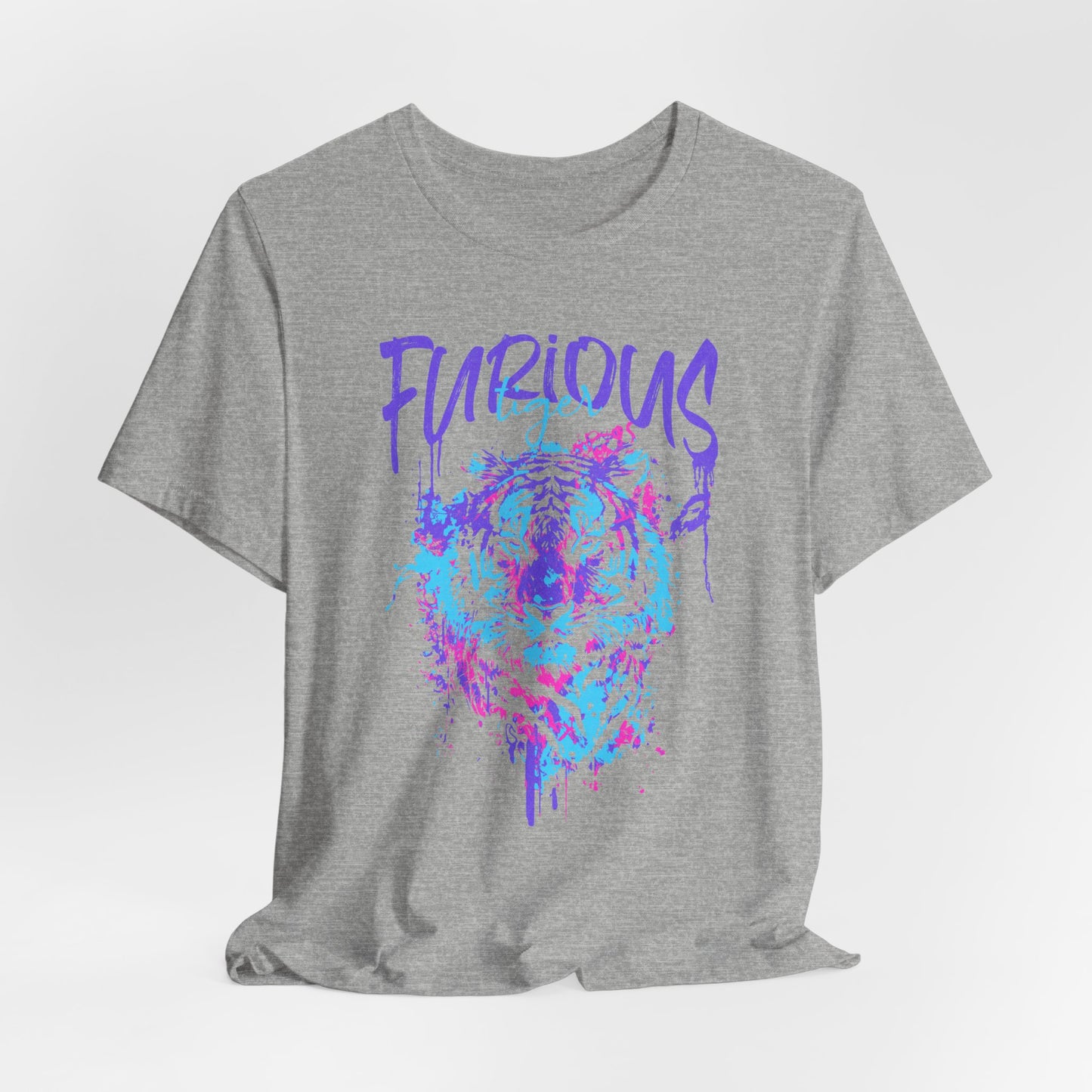 Furious Tiger, Unisex Jersey Short Sleeve Tee