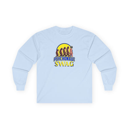 Psychonaut swag, small biz Long Sleeve Tee - Unisex Cotton Shirt for Festival Vibes, Casual Wear, Gift for Music Lovers, Streetwear, Retro Style
