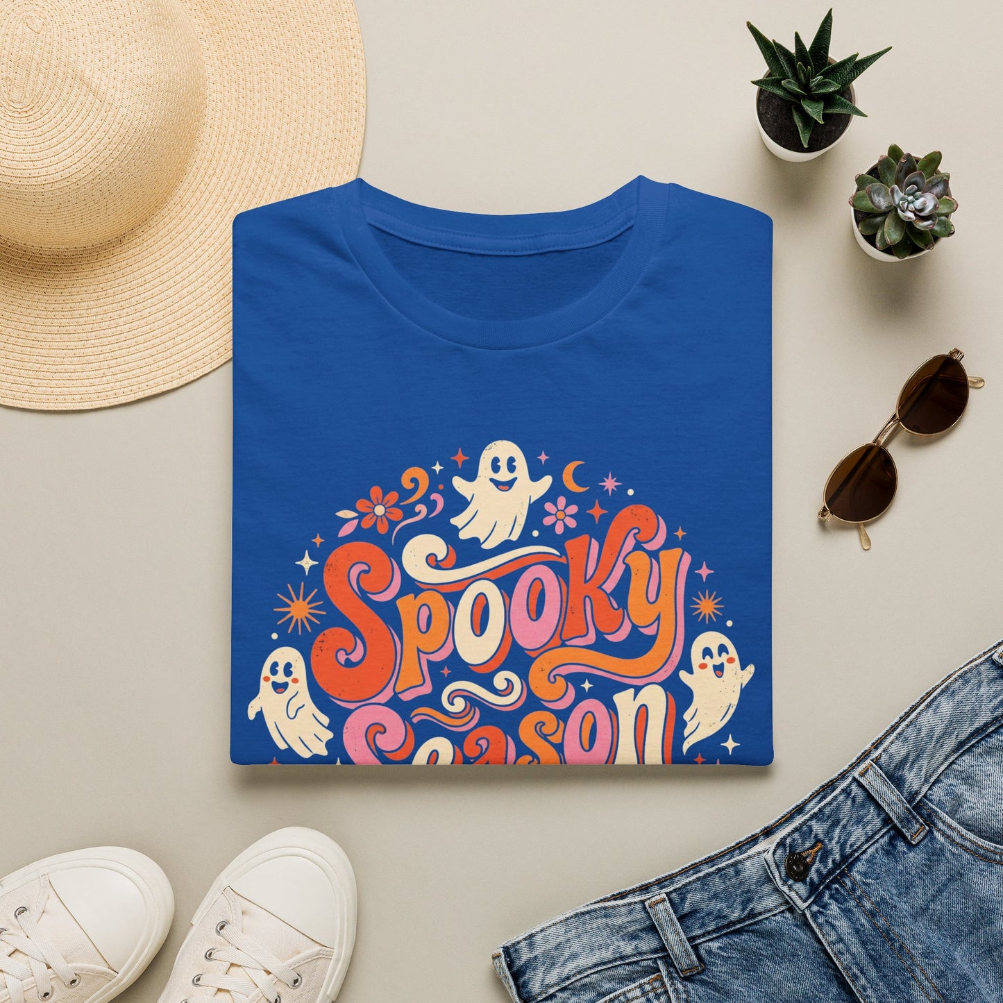 Spooky Season T-Shirt — Retro Ghost Halloween Tee