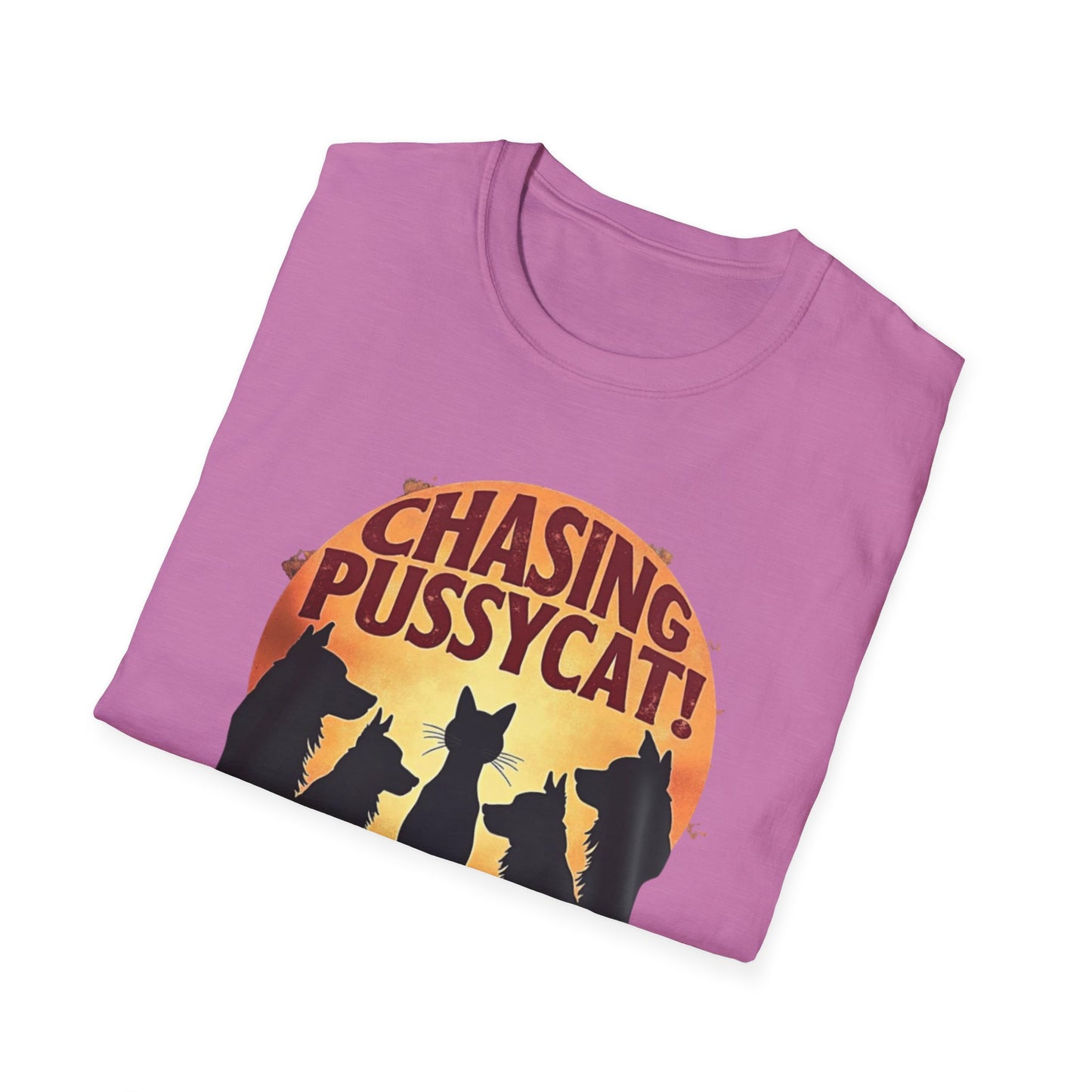 Chasing Pussycat Unisex Softstyle T-Shirt, Fun Cat Lovers Tee, Gift for Animal Enthusiasts, Quirky Casual Wear, Perfect for Festivals [...]