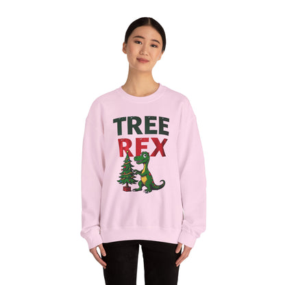 Tree Rex Christmas Sweatshirt — Funny Dino Holiday Crewneck