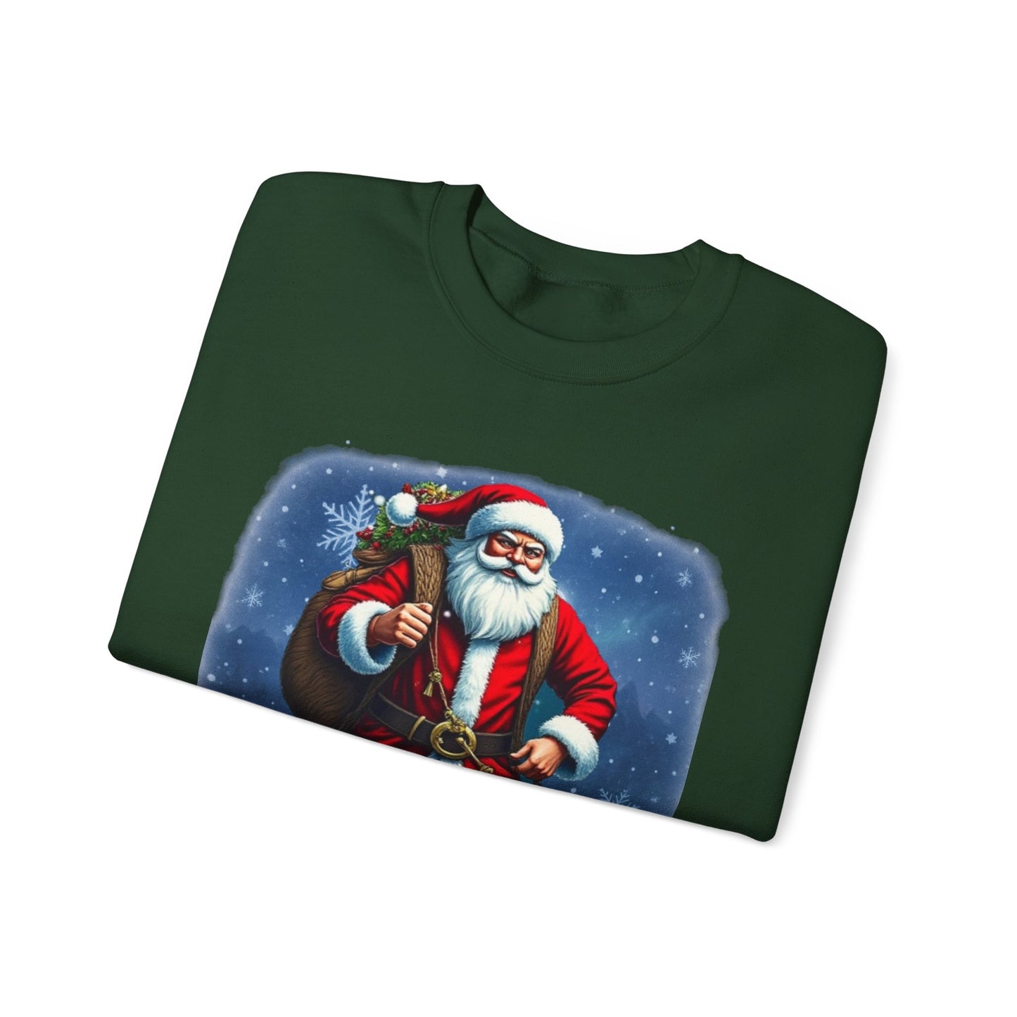 Santa Snow Hike, Graphic Sweatshirt – Vintage Holiday Christmas Crewneck