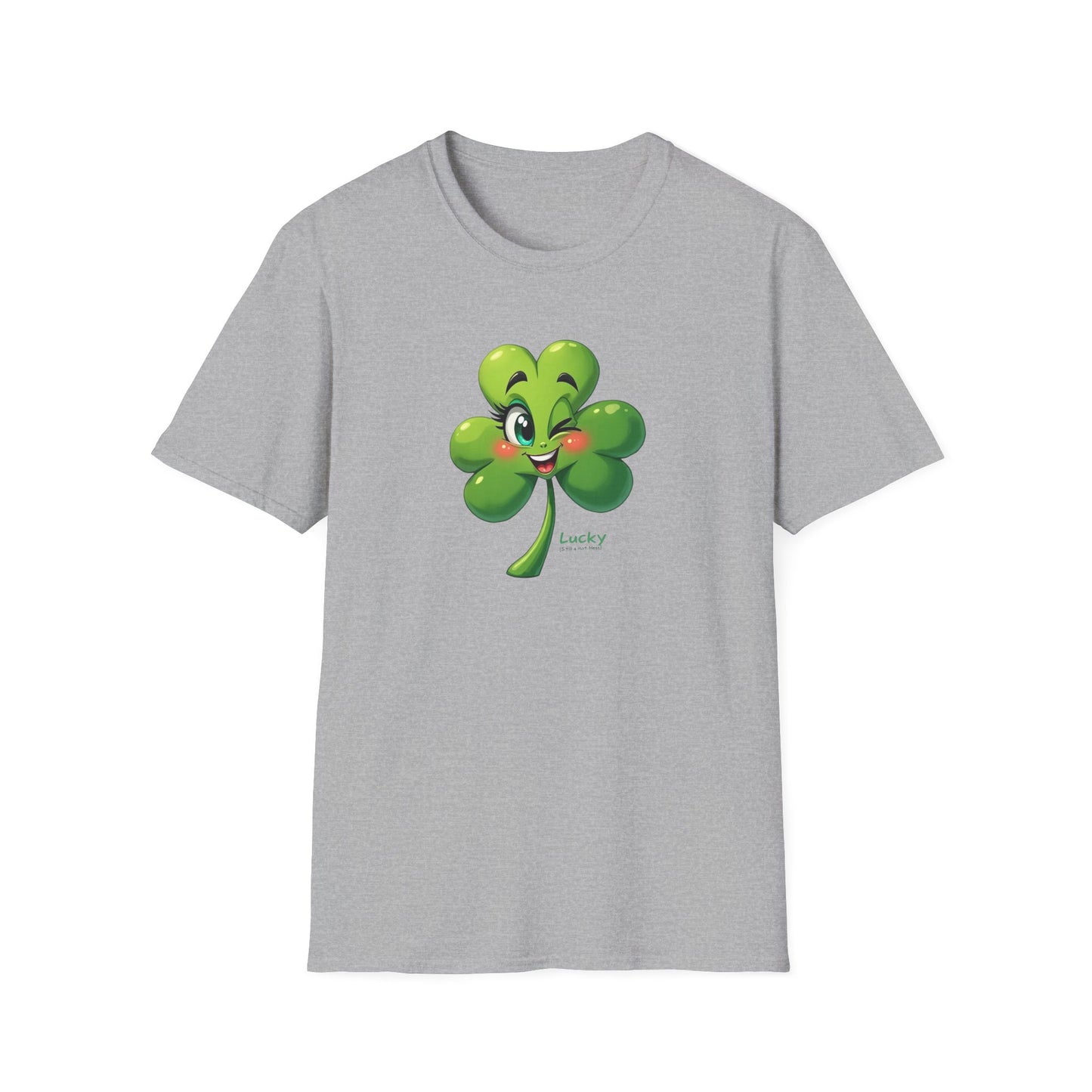 Lucky Winking Shamrock T-Shirt — Cute St. Patrick’s Day Clover Tee