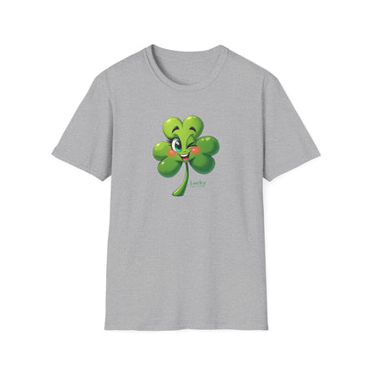 Lucky Winking Shamrock T-Shirt — Cute St. Patrick’s Day Clover Tee