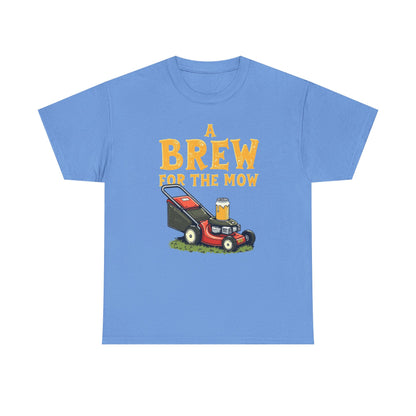 A Brew for the Mow Unisex Heavy Cotton Tee | Gardening Gifts, Lawn Care Apparel, Fun T-Shirt, Father's Day Gift, Beer Lover Shirt - Psychonaut Swag