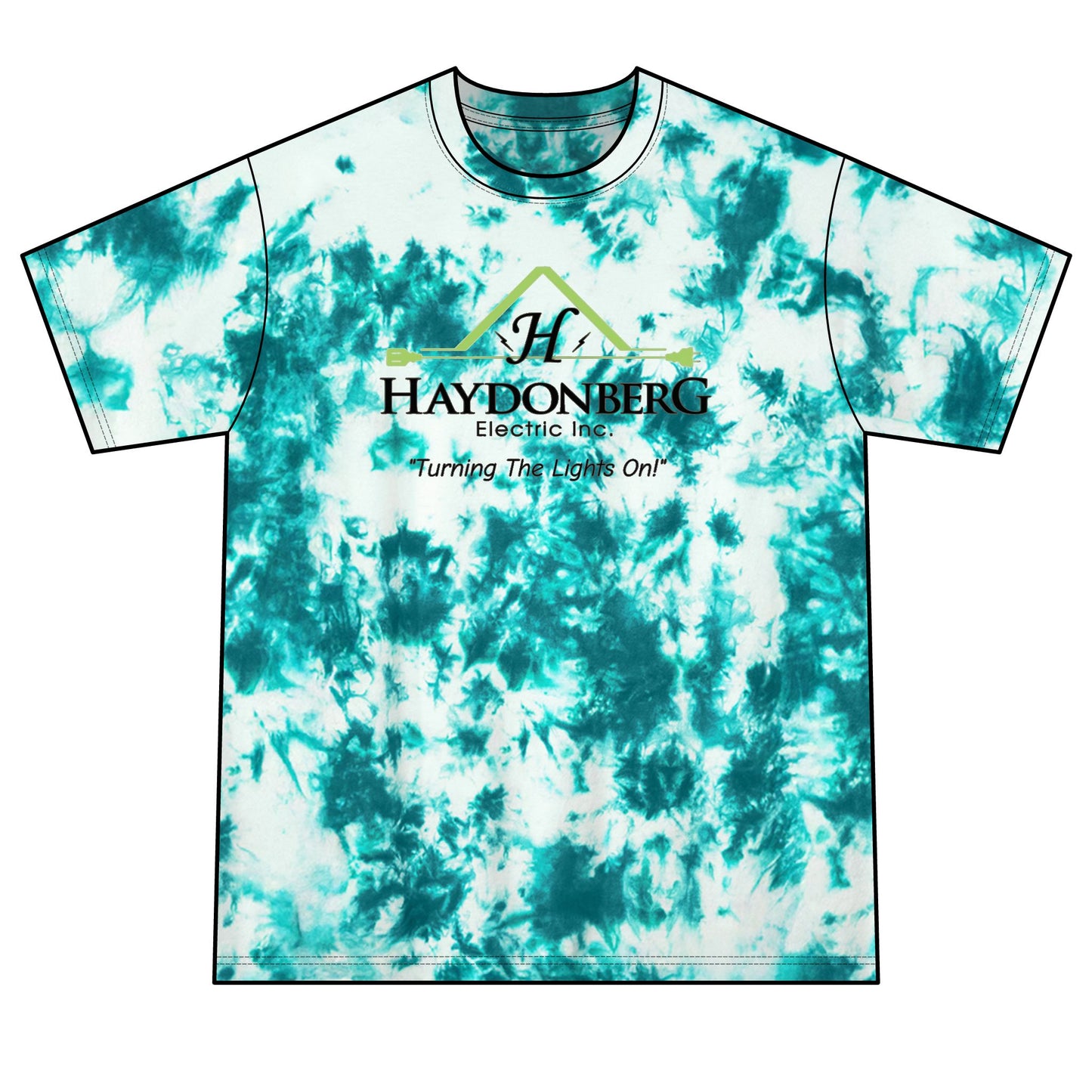 Haydonberg Turning The Lights On, Unisex Crystal Tie-Dye Tee