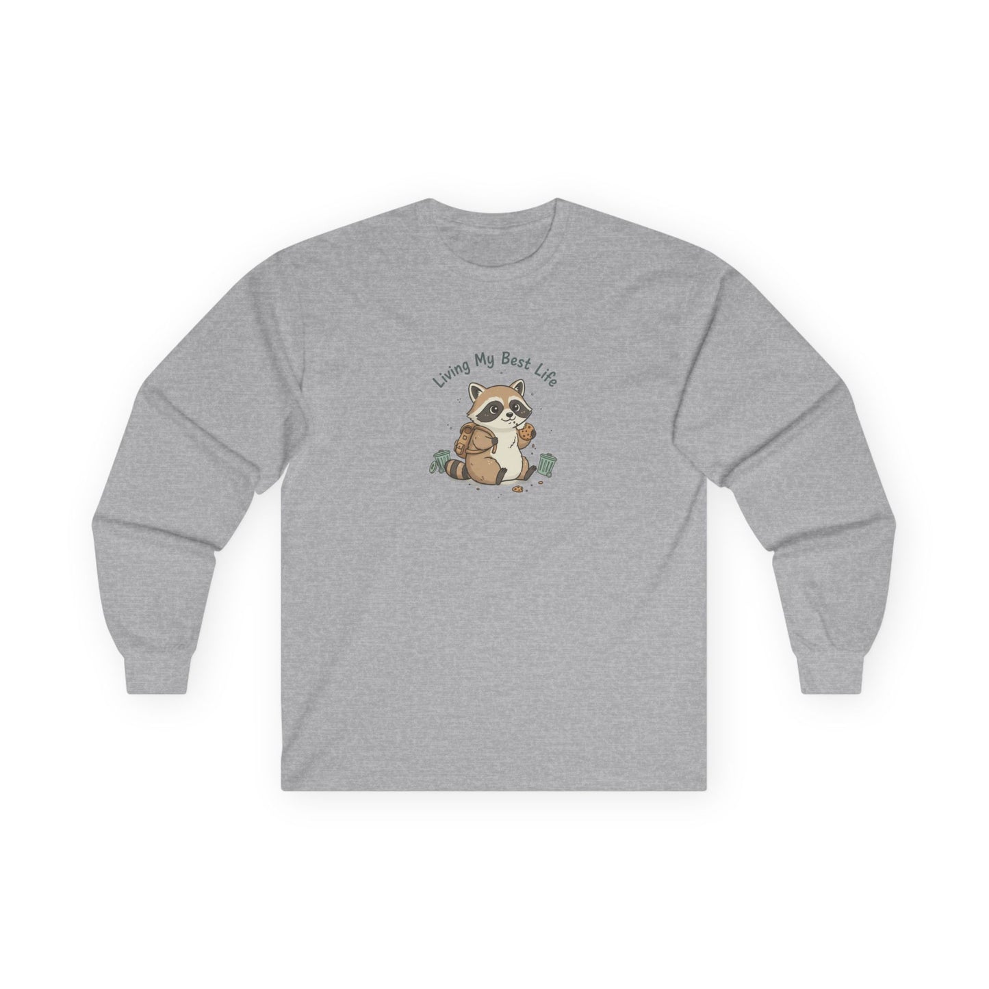 Raccoon, Best life, Long Sleeve Tee