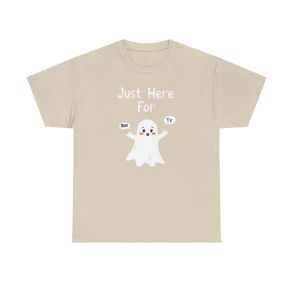 Cute Boo, Unisex Heavy Cotton Tee - Perfect for Self-Love, Gift, Casual Wear, Birthdays, or Relaxation