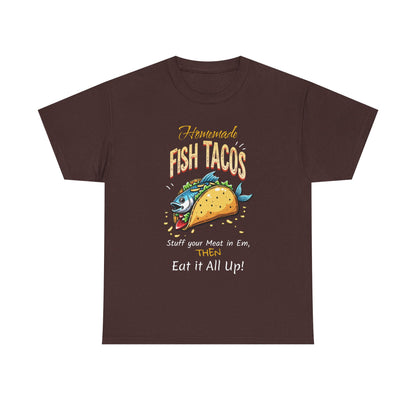 Fish Tacos Unisex Cotton Tee - Perfect for Food Lovers & Taco Tuesday - Psychonaut Swag