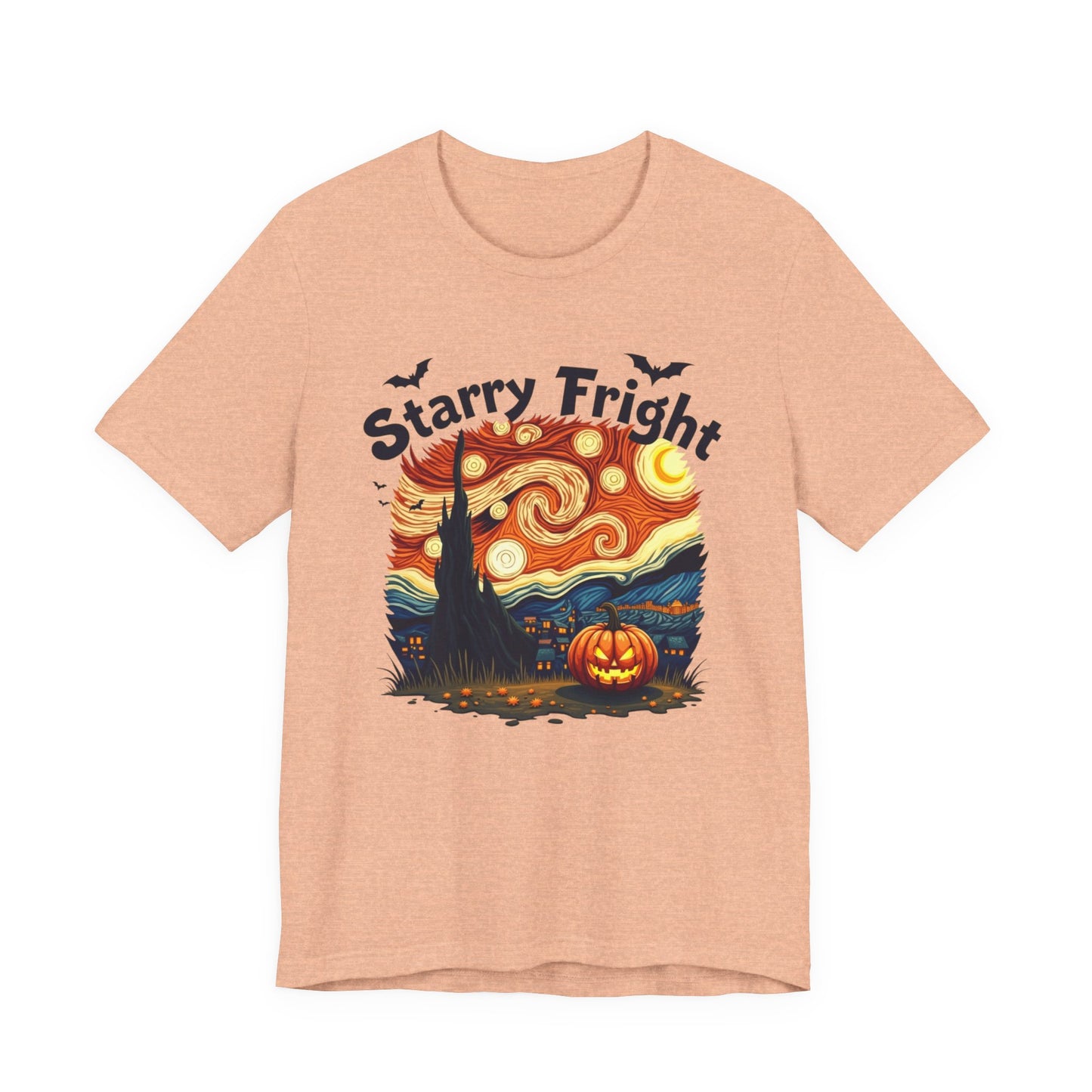 Starry Fright Halloween Tee, Unisex Ghost Graphic Shirt, Spooky Fall Fashion, Halloween Costume Tee, Pumpkin Art T-Shirt, Gift for [...]