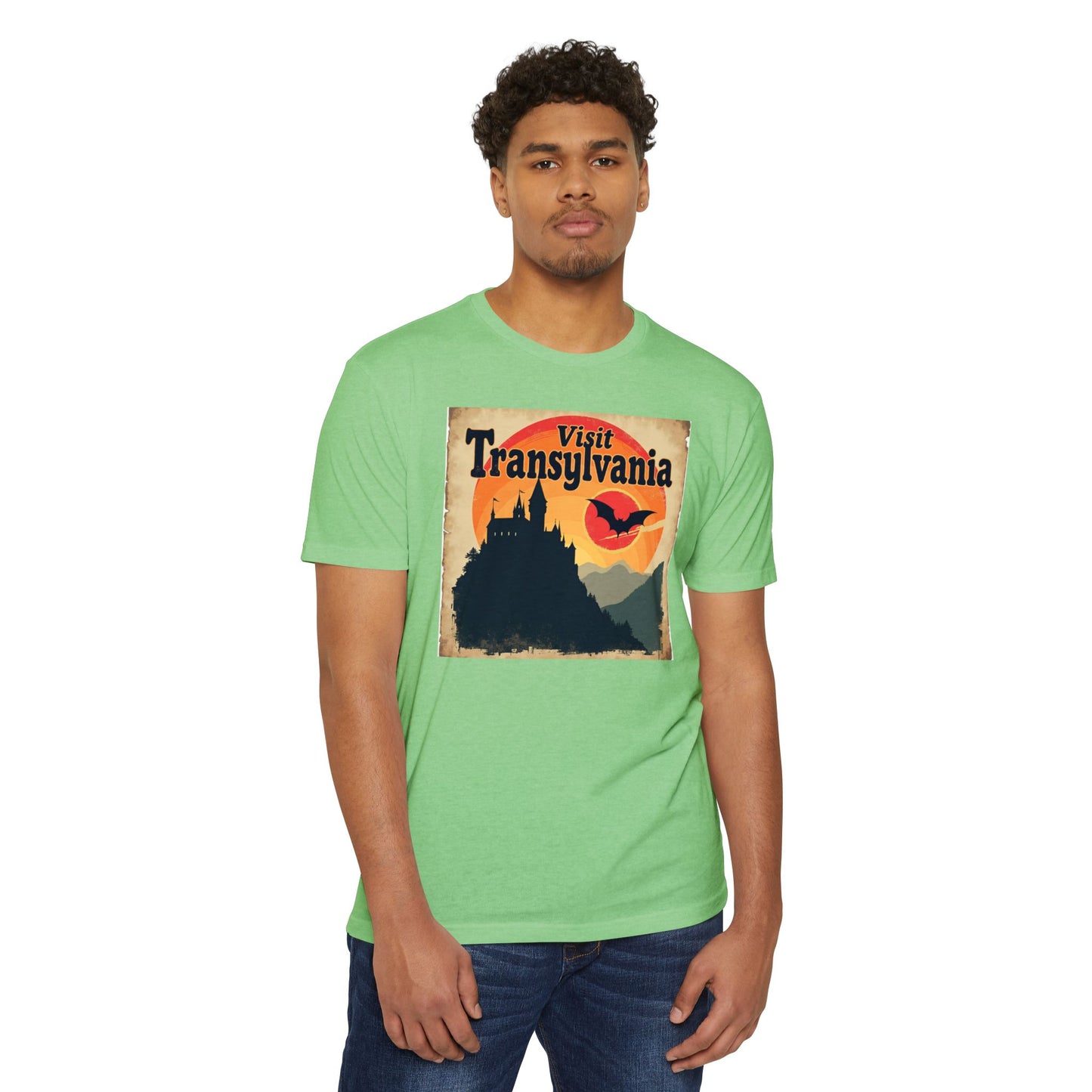 Visit Transylvania T-Shirt — Vintage Vampire Castle Halloween Tee