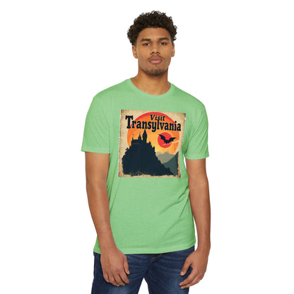 Visit Transylvania T-Shirt — Vintage Vampire Castle Halloween Tee