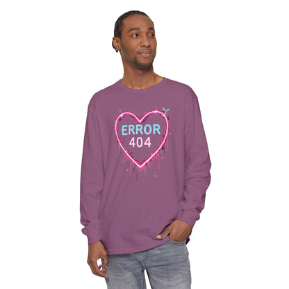 Error 404 Neon Heart Long Sleeve Tee