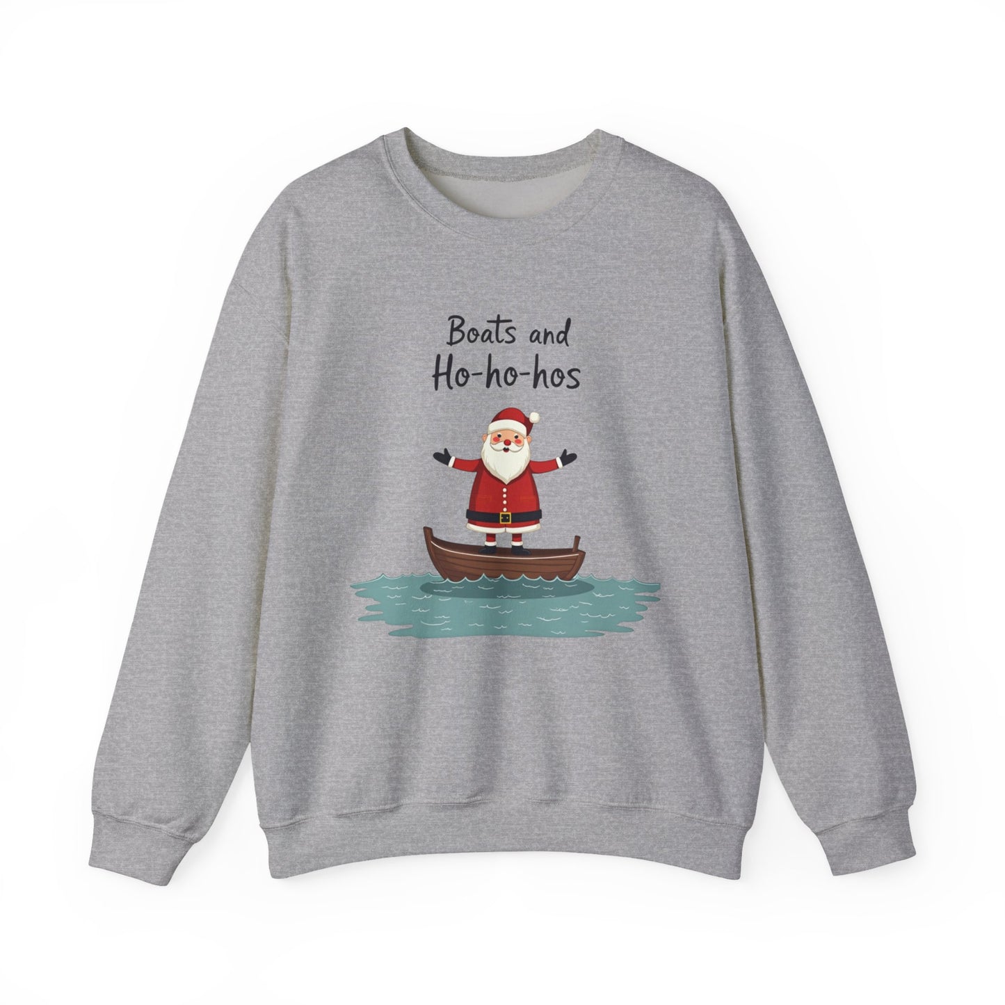 Santa Boats and Ho Ho his, Unisex Heavy Blend™ Crewneck Sweatshirt