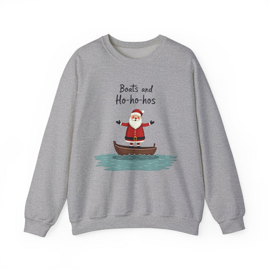Santa Boats and Ho Ho his, Unisex Heavy Blend™ Crewneck Sweatshirt