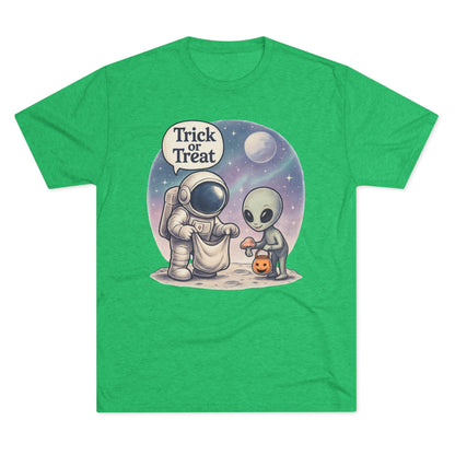 Space Trick or Treat Crew Tee, Halloween T-Shirt, Space Theme Shirt, Unisex Graphic Tee, Fun Costume Tee, Gift for Space Lovers