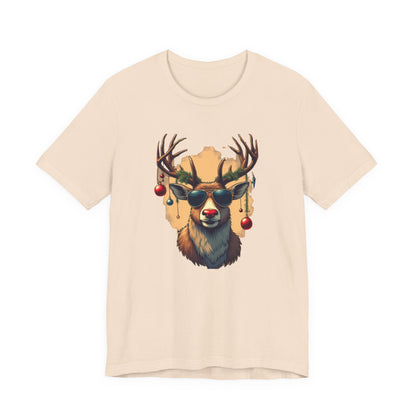 Rudolph the Party Animal, Unisex Jersey Short Sleeve Tee