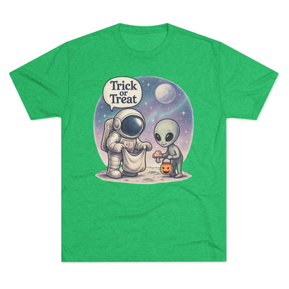 Space Trick or Treat Crew Tee, Halloween T-Shirt, Space Theme Shirt, Unisex Graphic Tee, Fun Costume Tee, Gift for Space Lovers